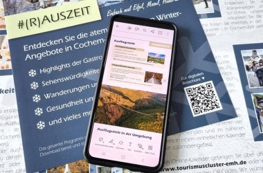 Flyer und digitale Version des Winterprogramms RAUSZEIT im Landkreis Cochem-Zell